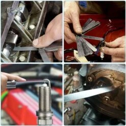 Jauge D'Épaisseur, 32 Lames Jeu Cale Soupape En Acier Inoxydable, Marquage Métrique/impérial, Pour Mesurer L'écart Largeur, Pour La Moteur/bougie/soupapes. -Promos Outil Virtuose Magasin 78948754 5