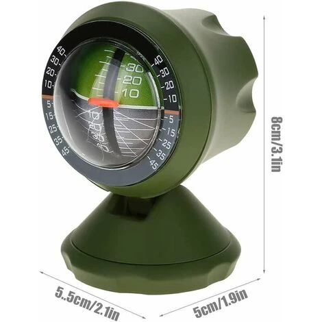 Inclinomètre De Voiture, Indicateur D'Inclinaison Du Mesureur De Niveau De Pente De Véhicule Avec Rotation Libre, L'angle De Vision Est Réglable. 4 Inclinomètre De Voiture, Indicateur D'Inclinaison Du Mesureur De Niveau De Pente De Véhicule Avec Rotation Libre, L'angle De Vision Est Réglable. – Image 2