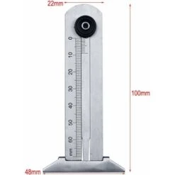 Jauge De Profondeur De Pneu De Voiture Vernier De Profondeur De Pneu RèGle De Bande De Roulement,Cercle Noir En Fer Inoxydable 0-60mm,Seuçais -Promos Outil Virtuose Magasin 79298924 3