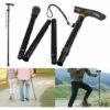Canne Pliante En 4 Et Réglable Canne Pliante Légère En Aluminium En Métal Canapé Non Glissant Unisexe Pour La Randonnée Trekking Voyage， -Promos Outil Virtuose Magasin 79350242 1