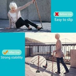 Embout De Canne De Marche, Pieds Et Pointes De Canne Et De Béquille, Patins De Remplacement En Caoutchouc Pour Cannes, Patins De Support Universels Stables à Quatre Points Pour Bâton De Marche -Promos Outil Virtuose Magasin 79481879 4