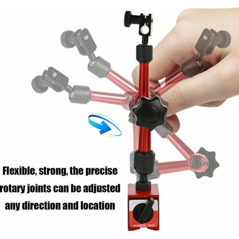 Indicateur A Cadran Rond En Metal Et Mini Kit D'outils De Support De Base Magnetique Flexible 4 Indicateur A Cadran Rond En Metal Et Mini Kit D'outils De Support De Base Magnetique Flexible – Image 2