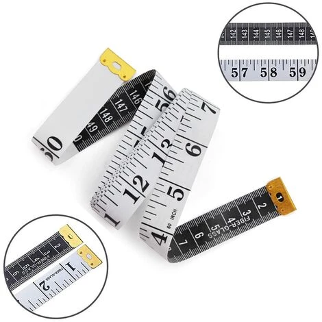 Mètres à Ruban Pour Couturier Double Face, 1,5 M 60 Pouce Sur Mesure Couturière Tissu Règle, La Blanc Mesure Ruban 1 Pièces 4 Mètres à Ruban Pour Couturier Double Face, 1,5 M 60 Pouce Sur Mesure Couturière Tissu Règle, La Blanc Mesure Ruban 1 Pièces – Image 2