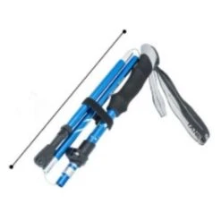 Bâtons De Trekking 1 Bâtons De Trekking Nordiques, Réglables 110-130 Cm Légers Pliables Et Réglables En Aluminium Bâtons De Trekking Télescopiques Faciles Pour La Randonnée Bleu