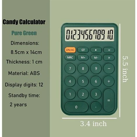 Calculatrice Standard à 12 Chiffres, Grand écran De Bureau Et Boutons, Calculatrice Avec Grand écran LCD Pour Le Bureau, L'école, La Maison Et Le Travail, Mise En Veille Automatique 4 Calculatrice Standard à 12 Chiffres, Grand écran De Bureau Et Boutons, Calculatrice Avec Grand écran LCD Pour Le Bureau, L'école, La Maison Et Le Travail, Mise En Veille Automatique – Image 2