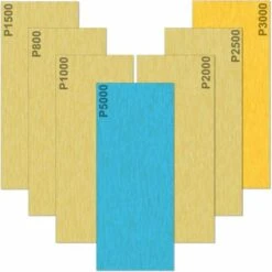 Papier De Verre 5000 3000 2500 2000 1500 1000 800 Grain Papier Abrasif Humide Et Sèche, Utilisé Pour Polir Métal, Bois, Les Voitures, 35 Papier 9 X 3,6 Pouces Par Feuille