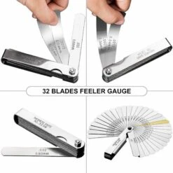 Jauges D’épaisseur De Précision, 32 Lames En De Marquage Métrique/impérial Pour La Mesurer De L'espace Libre Largeur/Épaisseur Tailles L'écart Largeur, -Promos Outil Virtuose Magasin 80799830 4