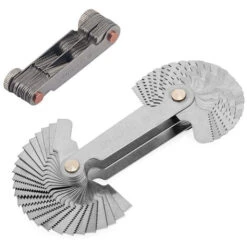 52 Pieces Jauge De Pas De Vis En Acier Inoxydable 60 Et 55 Degres Jauge De Filetage Outil De Mesure Jauge De Vis Metrique Et Imperiale