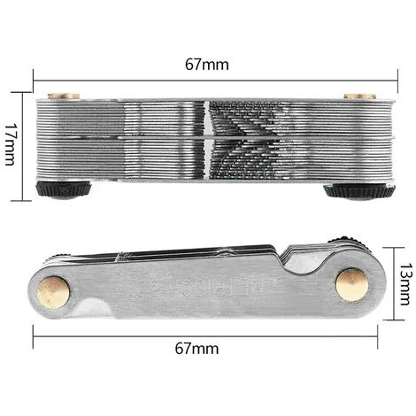 52 Pieces Jauge De Pas De Vis En Acier Inoxydable 60 Et 55 Degres Jauge De Filetage Outil De Mesure Jauge De Vis Metrique Et Imperiale 5 52 Pieces Jauge De Pas De Vis En Acier Inoxydable 60 Et 55 Degres Jauge De Filetage Outil De Mesure Jauge De Vis Metrique Et Imperiale – Image 3