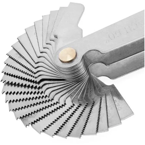 52 Pieces Jauge De Pas De Vis En Acier Inoxydable 60 Et 55 Degres Jauge De Filetage Outil De Mesure Jauge De Vis Metrique Et Imperiale 6 52 Pieces Jauge De Pas De Vis En Acier Inoxydable 60 Et 55 Degres Jauge De Filetage Outil De Mesure Jauge De Vis Metrique Et Imperiale – Image 4