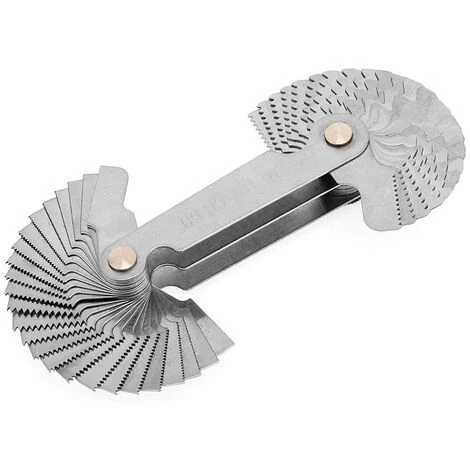 52 Pieces Jauge De Pas De Vis En Acier Inoxydable 60 Et 55 Degres Jauge De Filetage Outil De Mesure Jauge De Vis Metrique Et Imperiale 7 52 Pieces Jauge De Pas De Vis En Acier Inoxydable 60 Et 55 Degres Jauge De Filetage Outil De Mesure Jauge De Vis Metrique Et Imperiale – Image 5