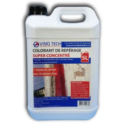 Colorant De Repérage ROUGE 5L - Traceur Alimentaire E122 Super Concentré à Haut Pouvoir De Coloration