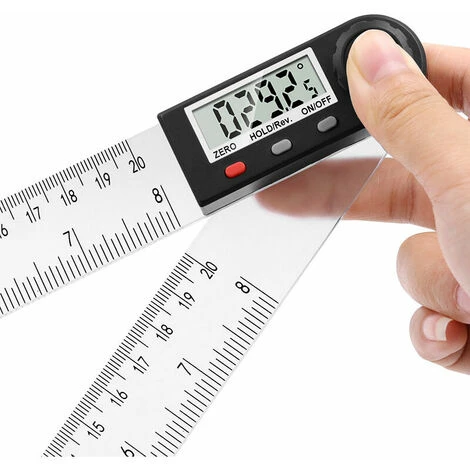 BETTE Règle D'angle Numérique, Rapporteur, Mesure De Longueur 200 Mm Et D'Angle En Acier Inoxydable Avec HOLD/Rev, Zéro Et Grand Ecran LCD, Mm/Inch, Pour Le Travail Du Bois/Construction 4 BETTE Règle D'angle Numérique, Rapporteur, Mesure De Longueur 200 Mm Et D'Angle En Acier Inoxydable Avec HOLD/Rev, Zéro Et Grand Ecran LCD, Mm/Inch, Pour Le Travail Du Bois/Construction – Image 2