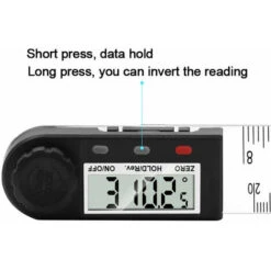 BETTE Règle D'angle Numérique, Rapporteur, Mesure De Longueur 200 Mm Et D'Angle En Acier Inoxydable Avec HOLD/Rev, Zéro Et Grand Ecran LCD, Mm/Inch, Pour Le Travail Du Bois/Construction 11 BETTE Règle D'angle Numérique, Rapporteur, Mesure De Longueur 200 Mm Et D'Angle En Acier Inoxydable Avec HOLD/Rev, Zéro Et Grand Ecran LCD, Mm/Inch, Pour Le Travail Du Bois/Construction -Promos Outil Virtuose Magasin 80924435 5