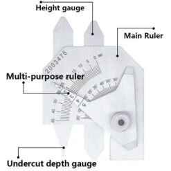 Jauge De Soudage Règle D'inspection Des Coutures De Soudure échelle Outil De Mesure D'angle Jauge De Capteur De Tuyau 1 Pièces -Promos Outil Virtuose Magasin 81160742 3