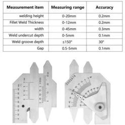 Jauge De Soudage Règle D'inspection Des Coutures De Soudure échelle Outil De Mesure D'angle Jauge De Capteur De Tuyau 1 Pièces -Promos Outil Virtuose Magasin 81160742 4