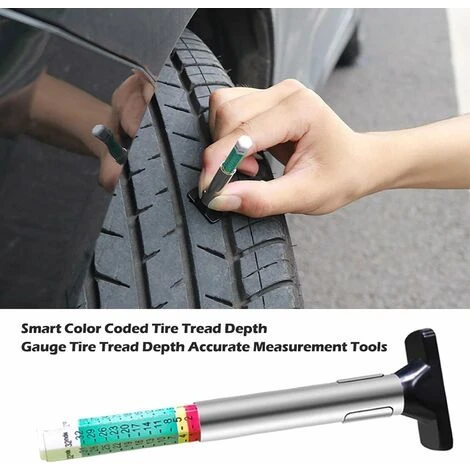 Jauge De Profondeur De Bande De Roulement De Pneu, Jauge De Bande De Roulement De Pneu Numérique 3 Outil De Mesure De Bande De Roulement De Pneu Codé Par Couleur Pour Camions, Motos Et Voitures 4 Jauge De Profondeur De Bande De Roulement De Pneu, Jauge De Bande De Roulement De Pneu Numérique 3 Outil De Mesure De Bande De Roulement De Pneu Codé Par Couleur Pour Camions, Motos Et Voitures – Image 2