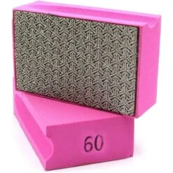 1 éponge Abrasive Grain 60 Ponceuse à Main Tampon De Ponçage Diamant Pour Poncer Ou ébavurer Les Carreaux, La Céramique, Le Verre, Le Marbre