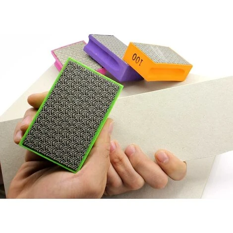 1 éponge Abrasive Grain 60 Ponceuse à Main Tampon De Ponçage Diamant Pour Poncer Ou ébavurer Les Carreaux, La Céramique, Le Verre, Le Marbre 6 1 éponge Abrasive Grain 60 Ponceuse à Main Tampon De Ponçage Diamant Pour Poncer Ou ébavurer Les Carreaux, La Céramique, Le Verre, Le Marbre – Image 4