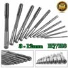 Jeu D'alésoirs 9Pcs (2-10mm) H7 à Queue Droite Pour Machines à Mandriner En Acier Rapide (HSS)
