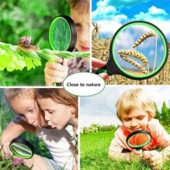 Loupe 10X,Loupe De Lecture,loupe Enfant,loupe Enfant Insecte,loupe 75 Mm,Loupe Avec Poignée En Caoutchouc Souple Antidérapante,pour Enfants Et Personnes âgées -Promos Outil Virtuose Magasin 81859389 3