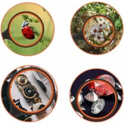 Loupe 10X,Loupe De Lecture,loupe Enfant,loupe Enfant Insecte,loupe 75 Mm,Loupe Avec Poignée En Caoutchouc Souple Antidérapante,pour Enfants Et Personnes âgées -Promos Outil Virtuose Magasin 81859389 4