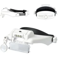 Loupe Frontale Grossissantes Et Eclairante - 3 Lumières LEDs - 6 Grossissements Dont 3 Combinaisons Possibles