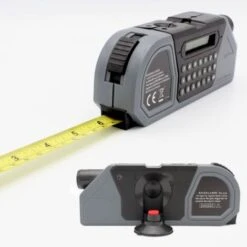 Mètre 4 En 1 : Marqueur Laser + 2 Niveaux à Bulle + Mètre Ruban 2,5 M + Calculatrice -Promos Outil Virtuose Magasin 81923202 4
