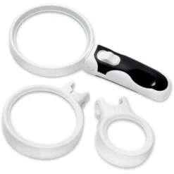 Loupe 3 En 1 Grossissement: X 2,5/ 5/ 16 - 2 LED