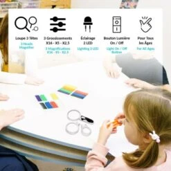 Loupe 3 En 1 Grossissement: X 2,5/ 5/ 16 - 2 LED -Promos Outil Virtuose Magasin 81923287 3