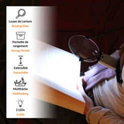 Loupe Portative à Suspendre Au Cou - 2 LEDS Ultra Lumineuses 9 Loupe Portative à Suspendre Au Cou - 2 LEDS Ultra Lumineuses -Promos Outil Virtuose Magasin 81923341 3
