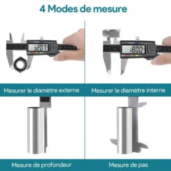 Pied à Coulisse Digital Numérique 150 Mm - Écran LCD - Précision Réglable 0.01mm - Acier - Avec Étui 9 Pied à Coulisse Digital Numérique 150 Mm - Écran LCD - Précision Réglable 0.01mm - Acier - Avec Étui -Promos Outil Virtuose Magasin 81923404 3