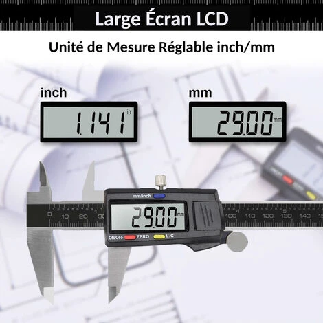 Pied à Coulisse Digital Numérique 150 Mm - Écran LCD - Précision Réglable 0.01mm - Acier - Avec Étui 7 Pied à Coulisse Digital Numérique 150 Mm - Écran LCD - Précision Réglable 0.01mm - Acier - Avec Étui – Image 5