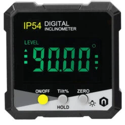 Inclinomètre Numérique Portable IP54 4 90 ° Rétroéclairage LCD Rapporteur Numérique Compteur De Pente Règle D'angle Numérique Magnétique Simple Face Rapporteur Multifonctionnel