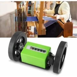 Aunrtb Compteur De Mètres - 1pc Longueur Mécanique Compteur De Compteurs Roue à Rouleaux Vert