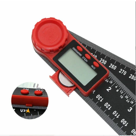 Rapporteur Numérique, Mesure D'angle 0°-360°, Mesure D'angle En Acier Inoxydable Avec écran LCD, Règle En Acier Inoxydable Pour Le Travail Du Bois, Les Devoirs, La Construction. 4 Rapporteur Numérique, Mesure D'angle 0°-360°, Mesure D'angle En Acier Inoxydable Avec écran LCD, Règle En Acier Inoxydable Pour Le Travail Du Bois, Les Devoirs, La Construction. – Image 2
