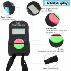 Digital Hand Tally Counter Electronic Manual Clicker Add Subtract Model Electronic Watch With Display 663520mm 2Pcs -Promos Outil Virtuose Magasin 83753544 3