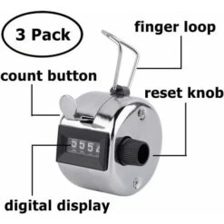 Compteur À Main 3 Pièces, Compteur De Tours Manuel À 4 Chiffres, Comptage Mécanique En Métal Jusqu'À 9999 Pour Le Casino 10 Compteur À Main 3 Pièces, Compteur De Tours Manuel À 4 Chiffres, Comptage Mécanique En Métal Jusqu'À 9999 Pour Le Casino -Promos Outil Virtuose Magasin 83864464 4