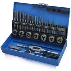 Jeu De 32 Tarauds Pour Filetage Jeu De Tarauds Et De Filières En Pouces Inch Taraudage à Goujure Filetage Fin Et Grossier- 32 Pcs