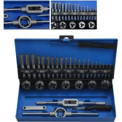 Jeu De 32 Tarauds Pour Filetage Jeu De Tarauds Et De Filières En Pouces Inch Taraudage à Goujure Filetage Fin Et Grossier- 32 Pcs -Promos Outil Virtuose Magasin 83897146 3