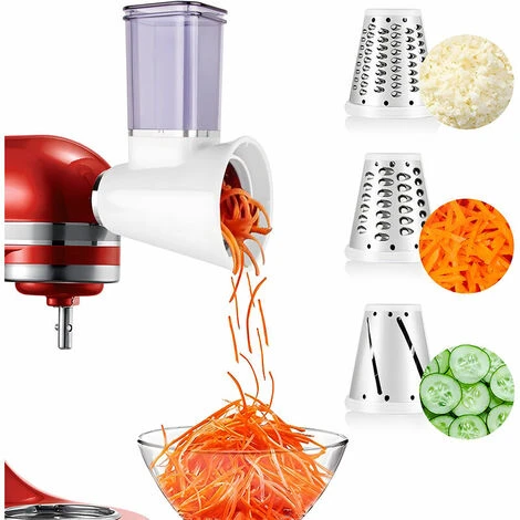 Accessoires Pour Trancheuse/déchiqueteur Pour Batteurs Sur Socle KitchenAid, Râpe à Fromage Pour Trancheuses, Accessoire Pour Machine à Salade Hachoir à Légumes Avec 3 Lames Passe Au Lave-vaisselle 3 Accessoires Pour Trancheuse/déchiqueteur Pour Batteurs Sur Socle KitchenAid, Râpe à Fromage Pour Trancheuses, Accessoire Pour Machine à Salade Hachoir à Légumes Avec 3 Lames Passe Au Lave-vaisselle