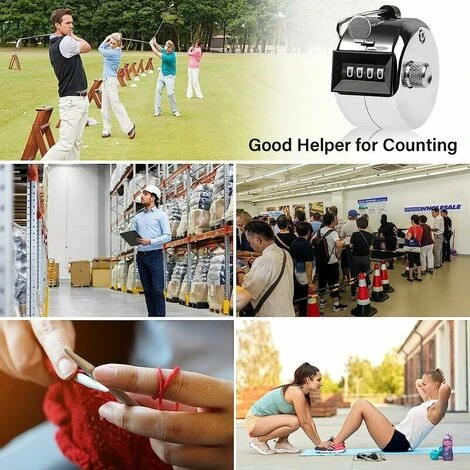 Compteur à Main, Compteur En Métal, Compteur à Cliquet, Compteur à 4 Chiffres Pour Compteur De Personnes, Golf, Compteur De Rangées, Tricot. 7 Compteur à Main, Compteur En Métal, Compteur à Cliquet, Compteur à 4 Chiffres Pour Compteur De Personnes, Golf, Compteur De Rangées, Tricot. – Image 5