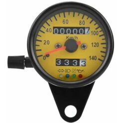 Odomètre Universel De Compteur De Vitesse De Moto Jauge De Compteur De Vitesse De Compteur De Moto De 60mm Avec Indicateur Noir