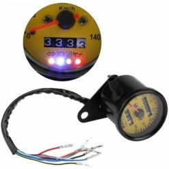Odomètre Universel De Compteur De Vitesse De Moto Jauge De Compteur De Vitesse De Compteur De Moto De 60mm Avec Indicateur Noir -Promos Outil Virtuose Magasin 85788264 4