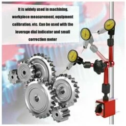 Indicateur A Cadran Rond En Metal Et Mini Kit D'outils De Support De Base Magnetique Flexible - Precision 0.01 Mm Plage De 0-10 Mm -Promos Outil Virtuose Magasin 85799814 3