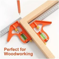 ZXPASRA Équerre Combinée 300mm - Métrique - Équerre à Combinaison Universelle Et Précise En Métal Avec Butée Et Outil De Traçage - Outil De Mesure Professionnel -Promos Outil Virtuose Magasin 85805432 4