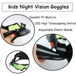 Lunettes De Vision Nocturne Militaires à Bande élastique Réglable Avec Lumière LED Rabattable Pour Les Activités Nocturnes (noir),BISBISOUS -Promos Outil Virtuose Magasin 86505180 5
