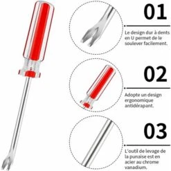 ABCRITAL Kit De Tire-clous Extracteur De Clous En U De 3 Mm Tack Lifter Arrache-clous Clou Tapissier Pour Démontage De Clou Rivet -Promos Outil Virtuose Magasin 86815579 3