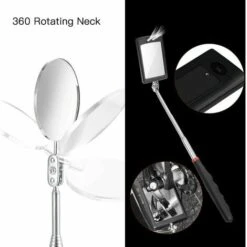5 Outils De Modèle Magnétique Télescopique Avec LED Avec Un Miroir D'inspection De 15 Lb / 1 Lb / 1 Lb / Rond / Carré / 360 ° Tournant La Poignée Télescopique -Promos Outil Virtuose Magasin 87228500 3