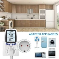 Compteur De Coût D'énergie, Compteur De Coût D'énergie Numérique, Compteur De Courant Avec Grand écran LCD Et Analyseur D'électricité Avec Protection Contre Les Surcharges, Zones De Facturation à Temp -Promos Outil Virtuose Magasin 87576987 5